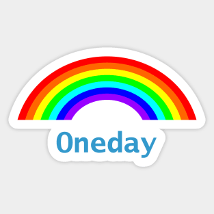 One Day Rainbow Sticker